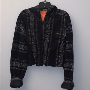 Cropped oversized jacket